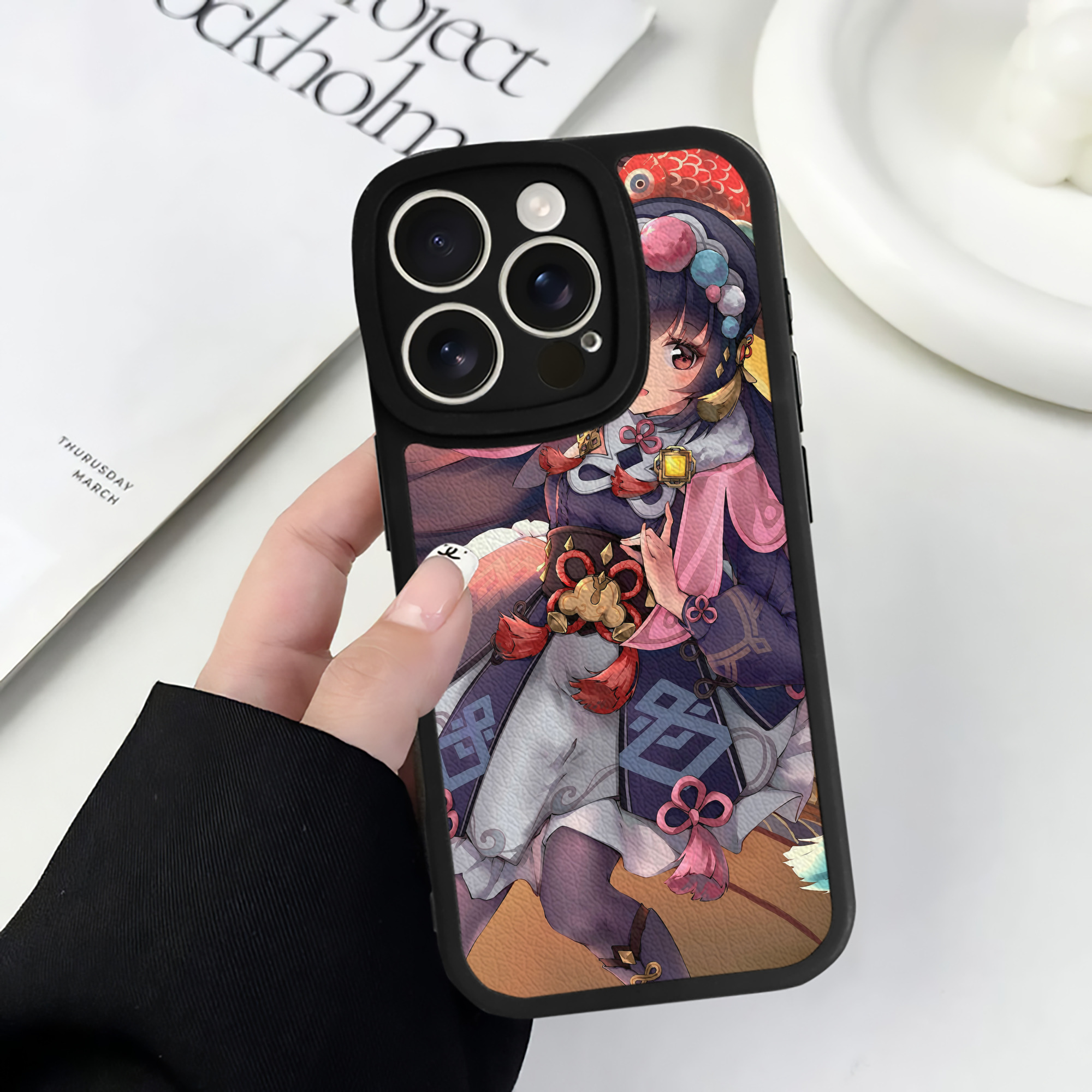 げんし神 genshin 【iPhone 16シリーズ対応】シリコンスマホケース（レザー調） 材質：シリコン